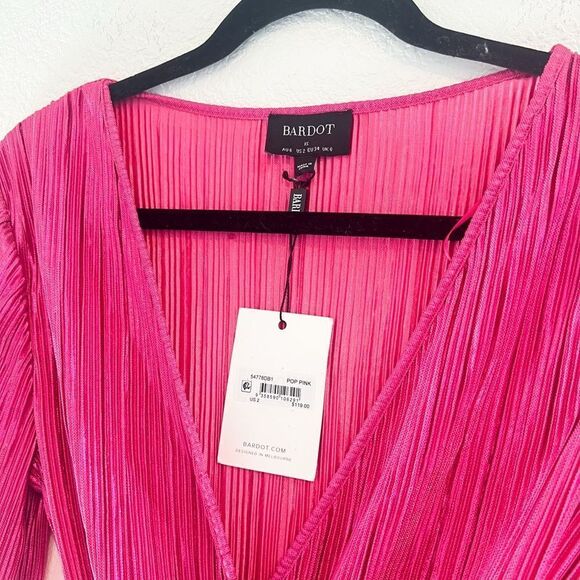 NWT Bardot Belissa Pleated Mini Dress in Pink XS - Picture 3 of 4